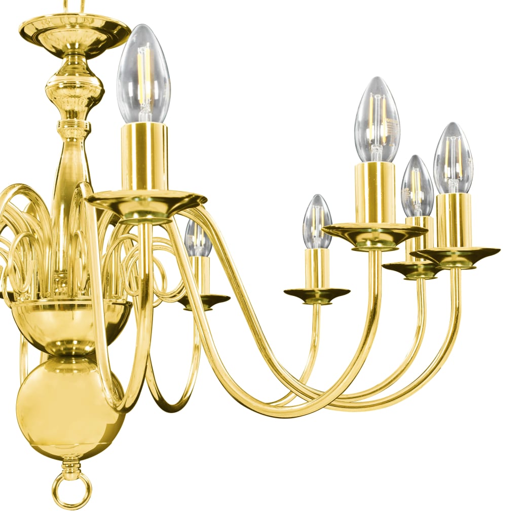 Chandelier Golden 12 x E14 Bulbs