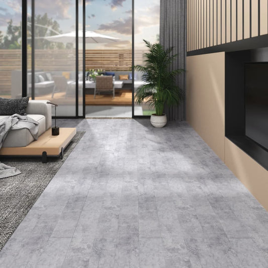 Non Self-adhesive PVC Flooring Planks 5.26 m² 2 mm Cement Grey