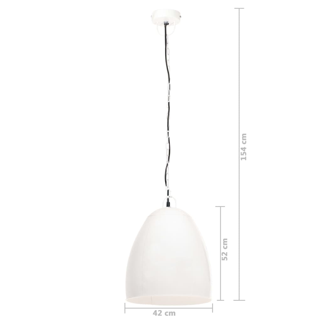 Industrial Hanging Lamp 25 W White Round 42 cm E27