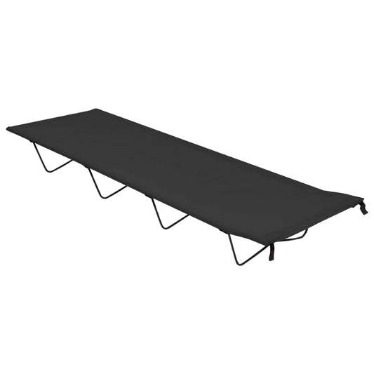 Camping Bed 180x60x19 cm Oxford Fabric and Steel Black