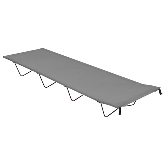 Camping Bed 180x60x19 cm Oxford Fabric and Steel Grey