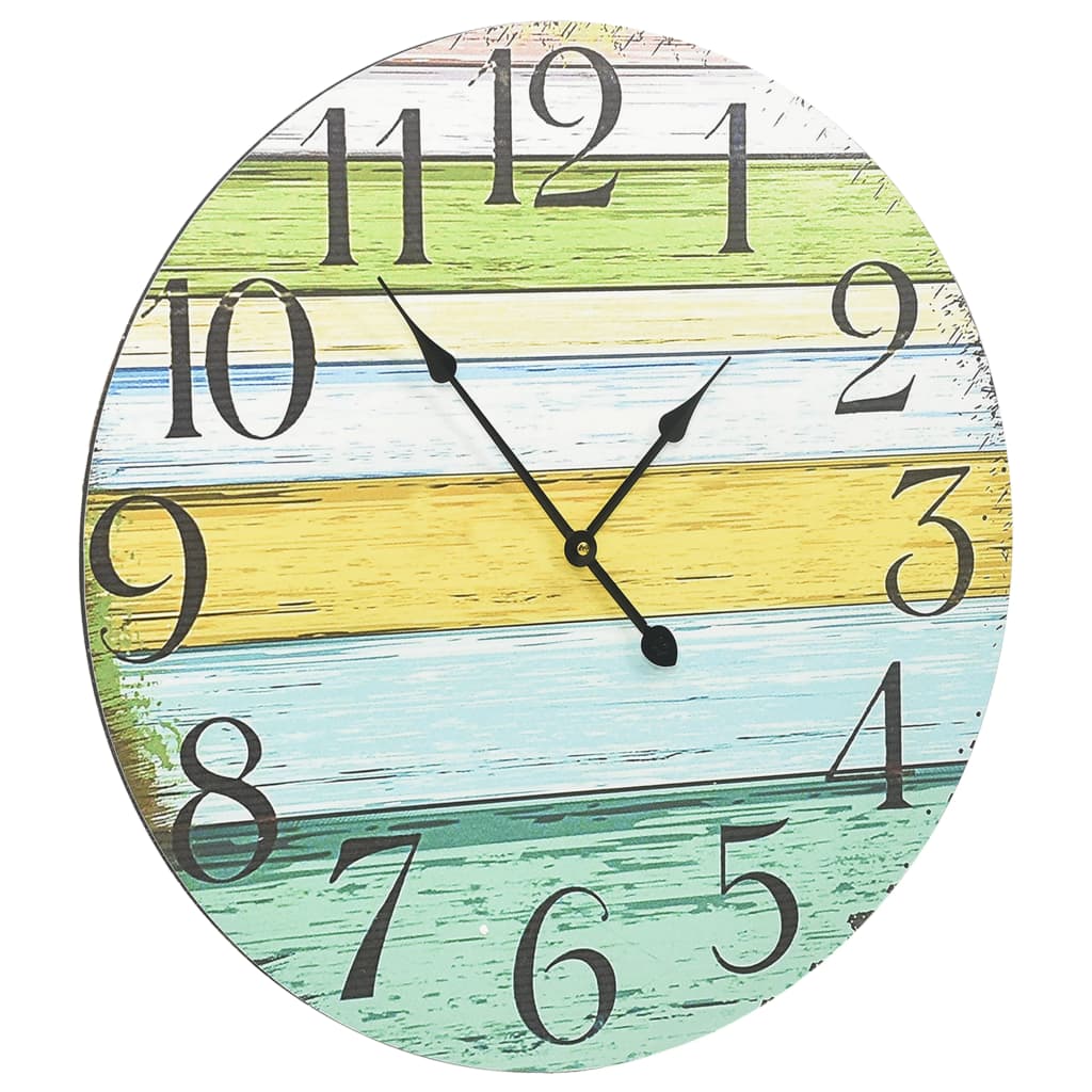 Wall Clock Multicolour 60 cm MDF