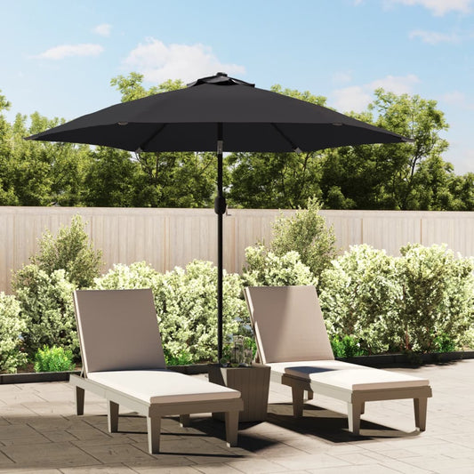 Replacement Fabric for Outdoor Parasol Black 300 cm