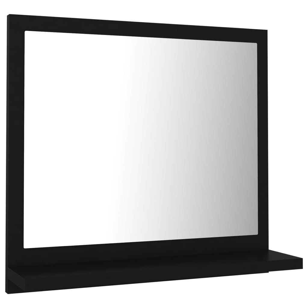 Bathroom Mirror Black 40x10.5x37 cm Engineered Wood