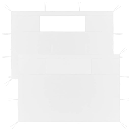 Gazebo Sidewalls with Windows 2 pcs White