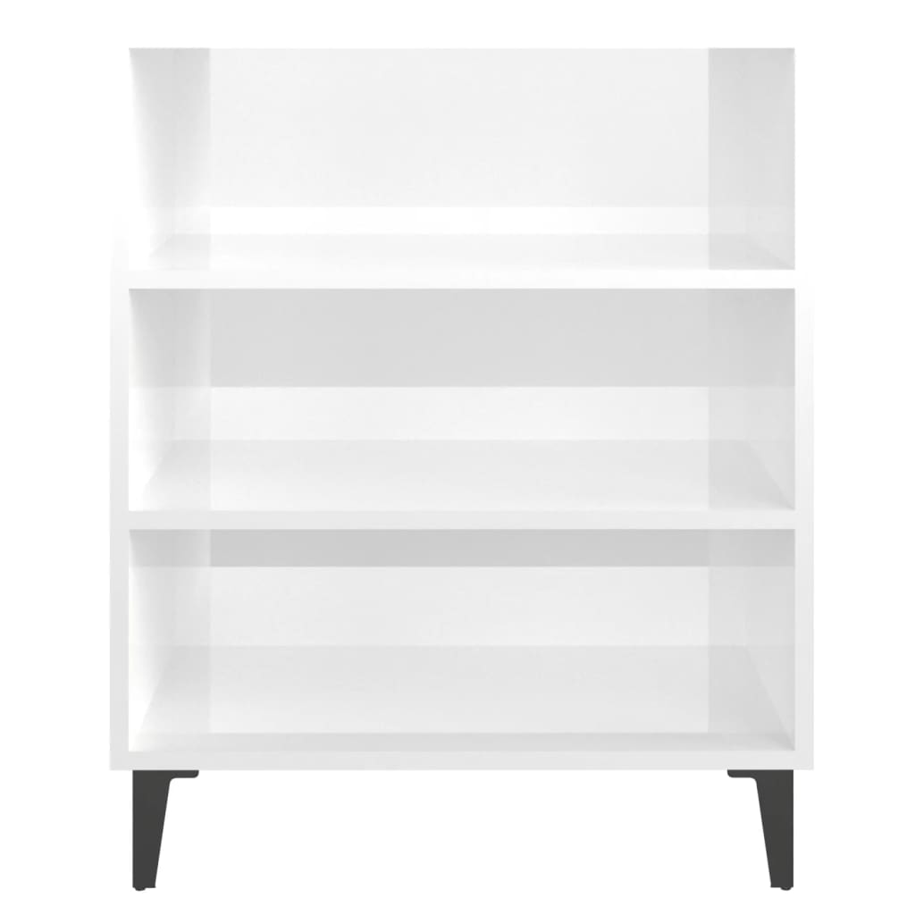Sideboard High Gloss White 57x35x70 cm Engineered Wood