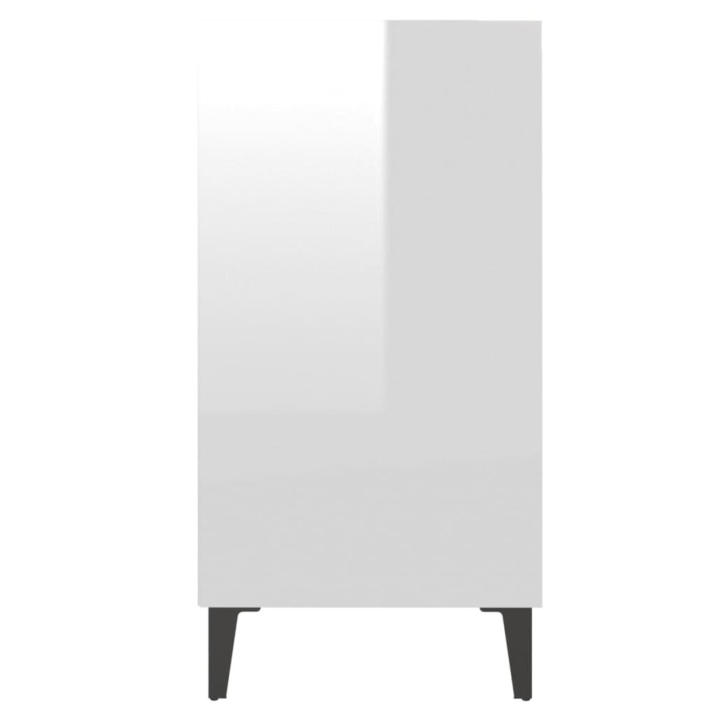 Sideboard High Gloss White 57x35x70 cm Engineered Wood