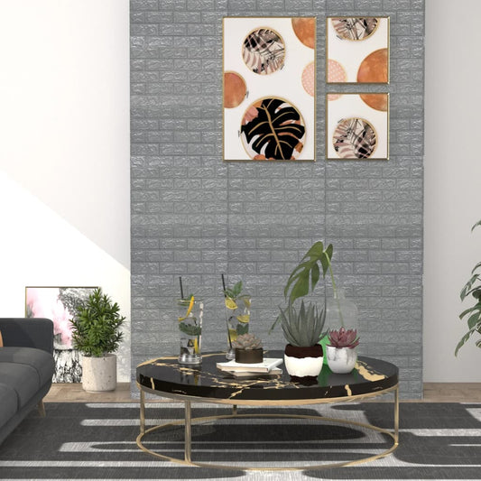 3D Wallpaper Bricks Self-adhesive 20 pcs Anthracite