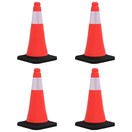 Reflective Traffic Cones with Heavy Bases 4 pcs 50 cm