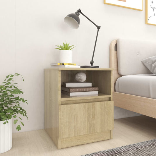 Bed Cabinets 2 pcs Sonoma Oak 40x40x50 cm Engineered Wood