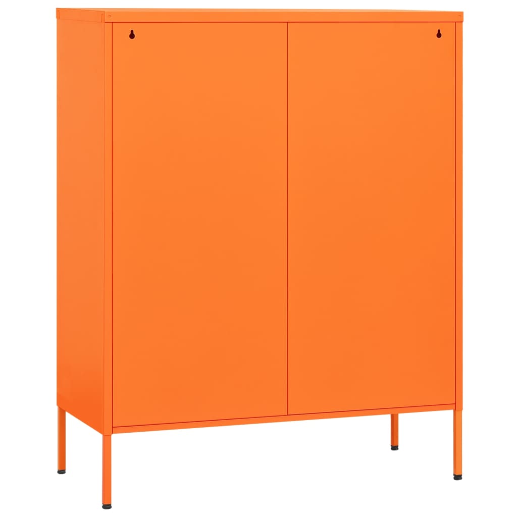 Chest of Drawers Orange 80x35x101.5 cm Steel