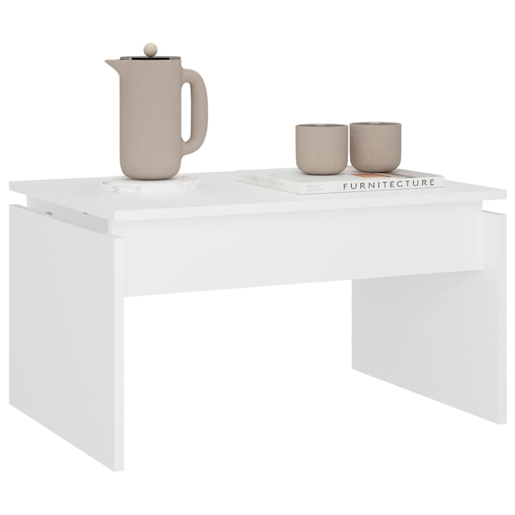 Coffee Table White 68x50x38 cm Engineered Wood