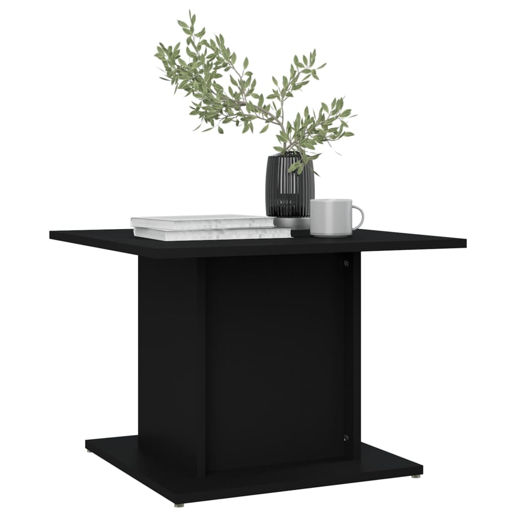 Coffee Table Black 55.5x55.5x40 cm Engineered Wood