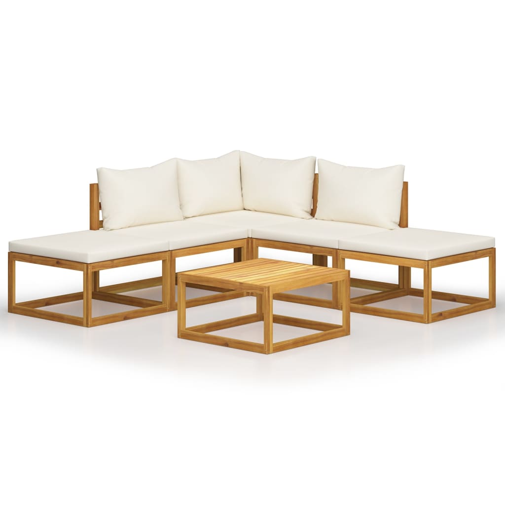 6 Piece Garden Lounge Set with Cushions Solid Wood Acacia (UK/IE/FI/NO only)