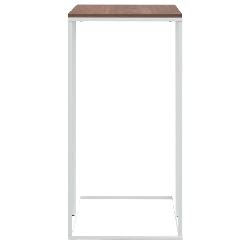 Side Table White 40x30x59 cm Engineered Wood