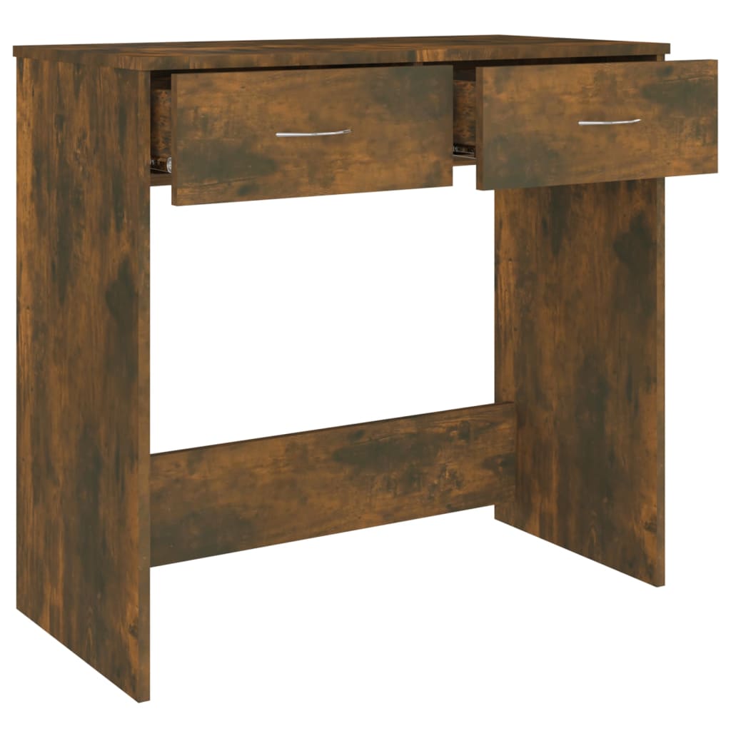 Desk Smoked Oak 80x40x75 cm Engineered Wood