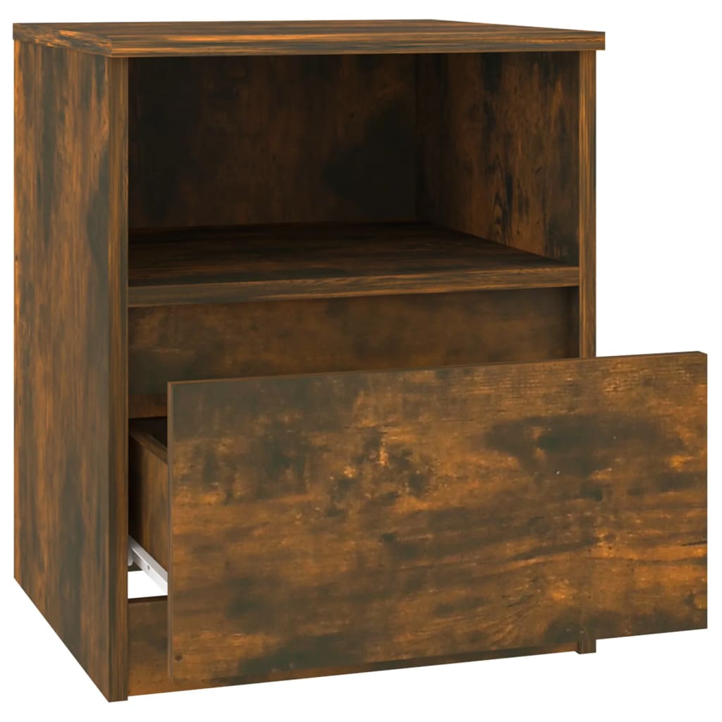 Bedside Cabinets 2 pcs Smoked Oak 40x40x50 cm Engineered Wood