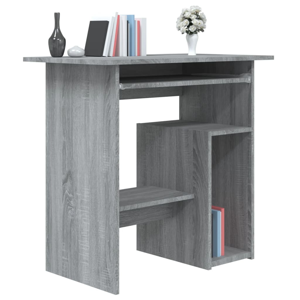Desk Grey Sonoma 80x45x74 cm Engineered Wood