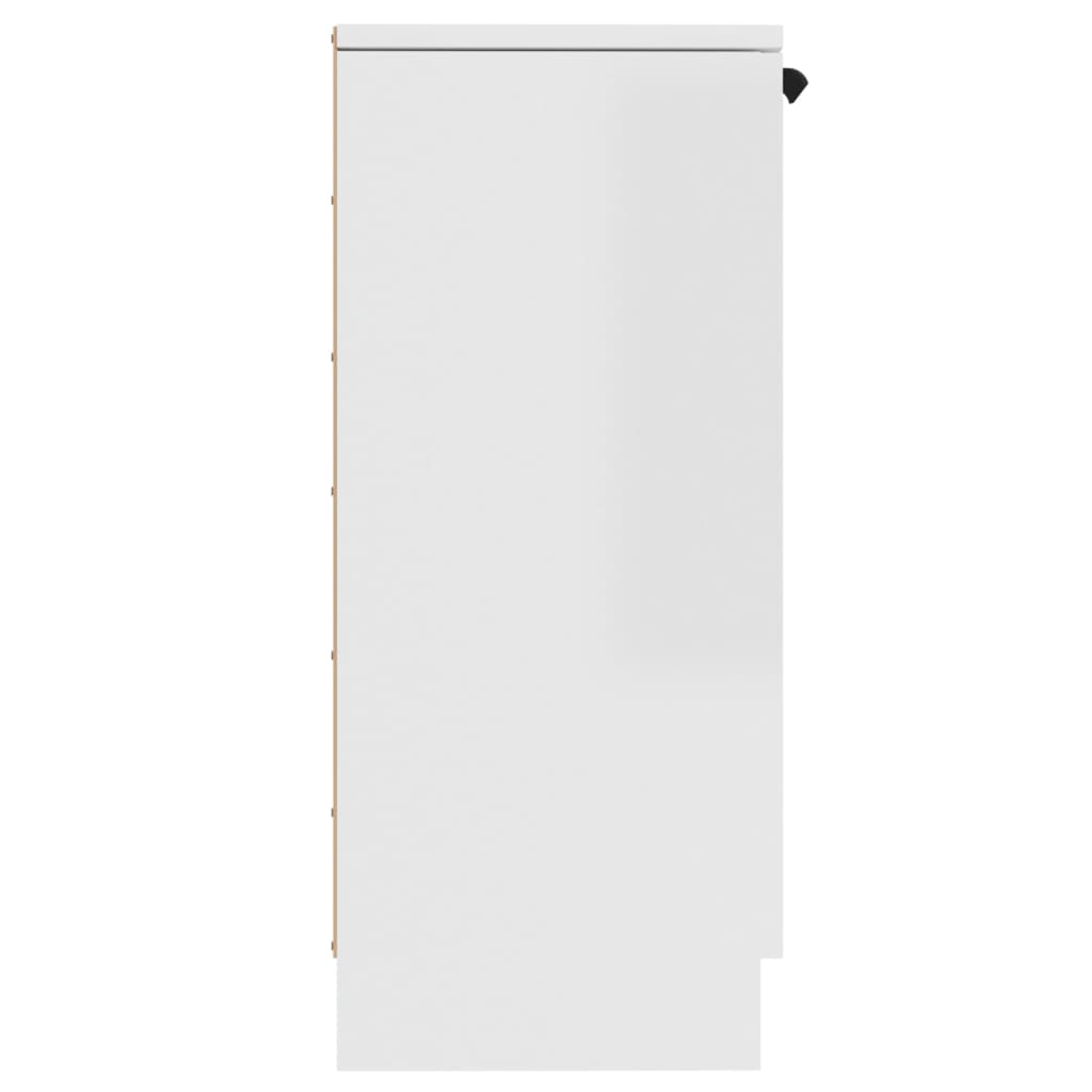 Sideboard High Gloss White 30x30x70 cm Engineered Wood