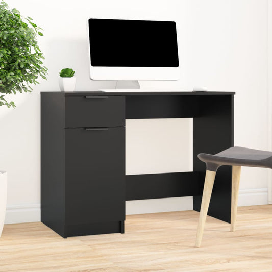 Desk Black 100x50x75 cm Engineered Wood
