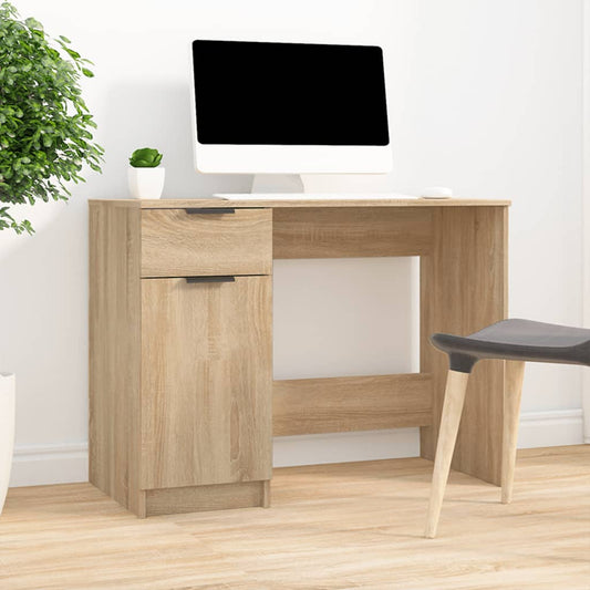 Desk Sonoma Oak 100x50x75 cm Engineered Wood