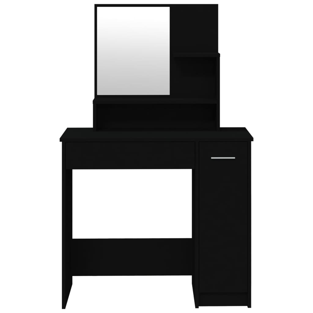 Dressing Table Set Black 86.5x35x136 cm