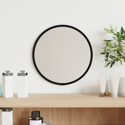 Wall Mirror Black Ø 20 cm Round