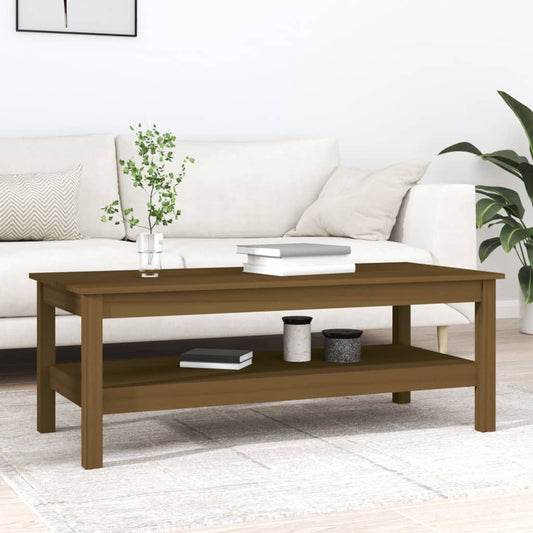 Coffee Table Honey Brown 110x50x40 cm Solid Wood Pine