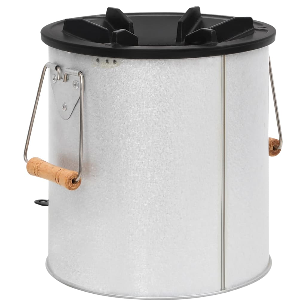 Camping Wood Stove Silver 45x25x26 cm Steel