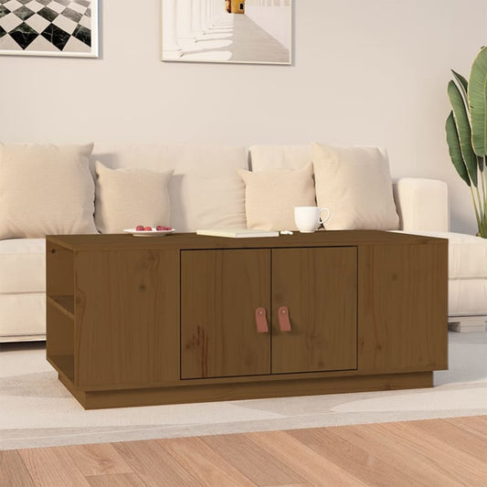 Coffee Table Honey Brown 100x50x41 cm Solid Wood Pine