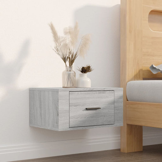 Wall-mounted Bedside Cabinet Grey Sonoma 50x36x25 cm