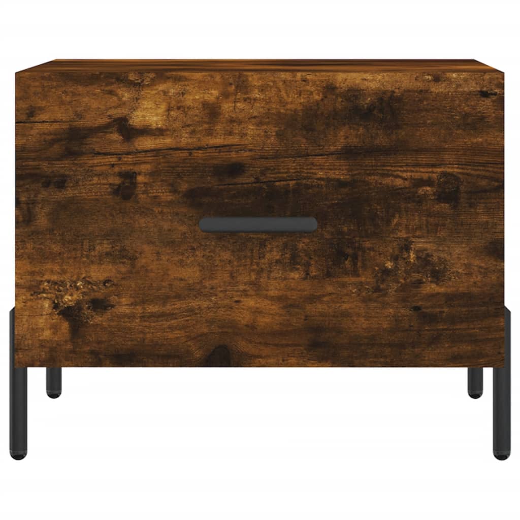 Coffee Tables 2 pcs Smoked Oak 50x50x40 cm Engineered Wood