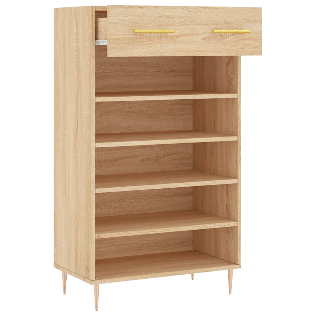 Shoe Cabinet Sonoma Oak 60x35x105 cm Engineered Wood