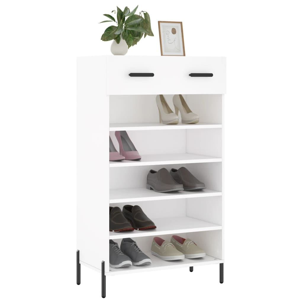 Shoe Cabinet White 60x35x105 cm Engineered Wood