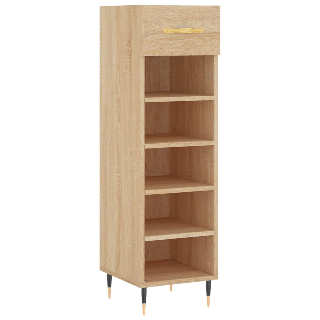 Shoe Cabinet Sonoma Oak 30x35x105 cm Engineered Wood
