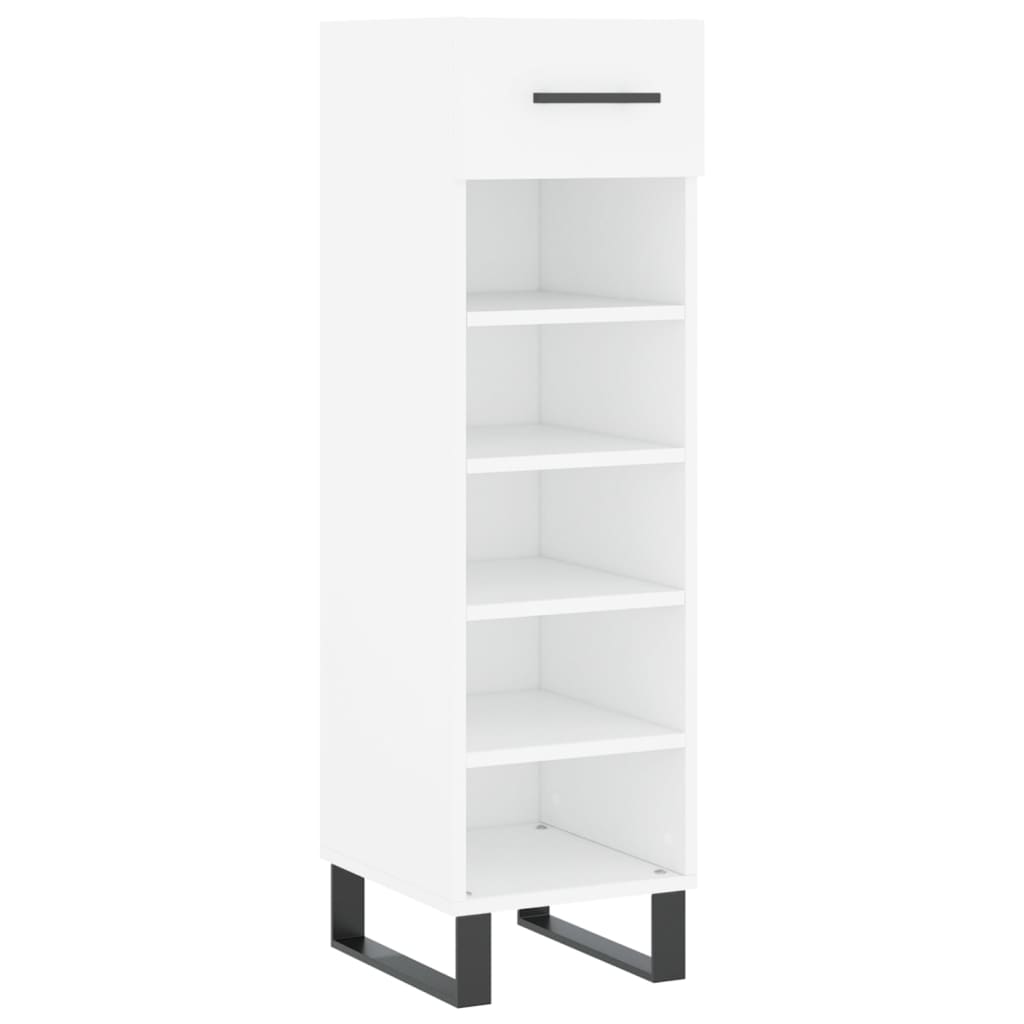 Shoe Cabinet White 30x35x105 cm Engineered Wood