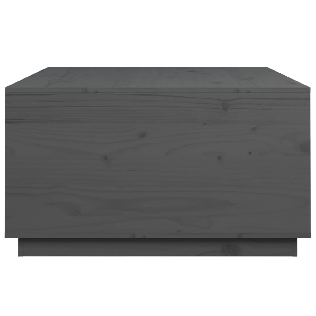Coffee Table Grey 80x80x45 cm Solid Wood Pine