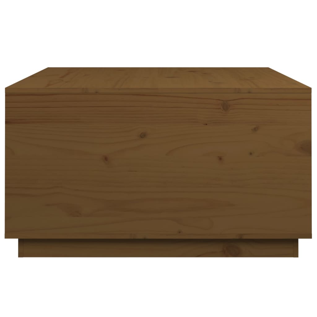 Coffee Table Honey Brown 80x80x45 cm Solid Wood Pine