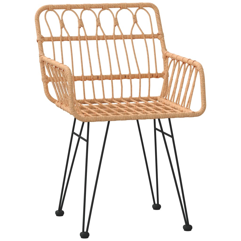 Garden Chairs 2 pcs with Armrest 56x64x80 cm PE Rattan