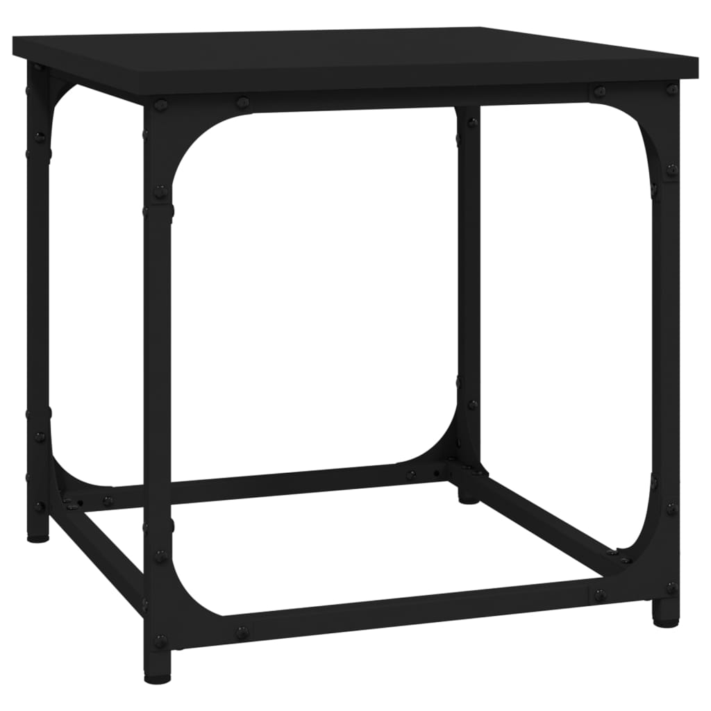 Side Table Black 40x40x40 cm Engineered Wood