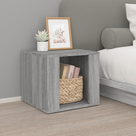 Bedside Table Grey Sonoma 41x40x36 cm Engineered Wood