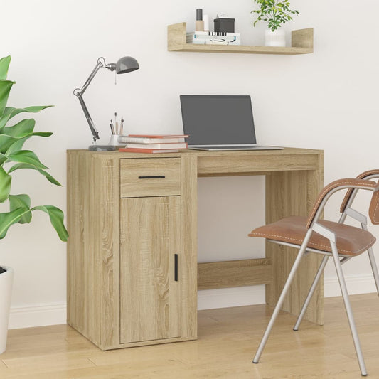 Desk Sonoma Oak 100x49x75 cm Engineered Wood