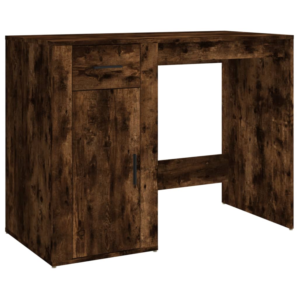 Desk Smoked Oak 100x49x75 cm Engineered Wood