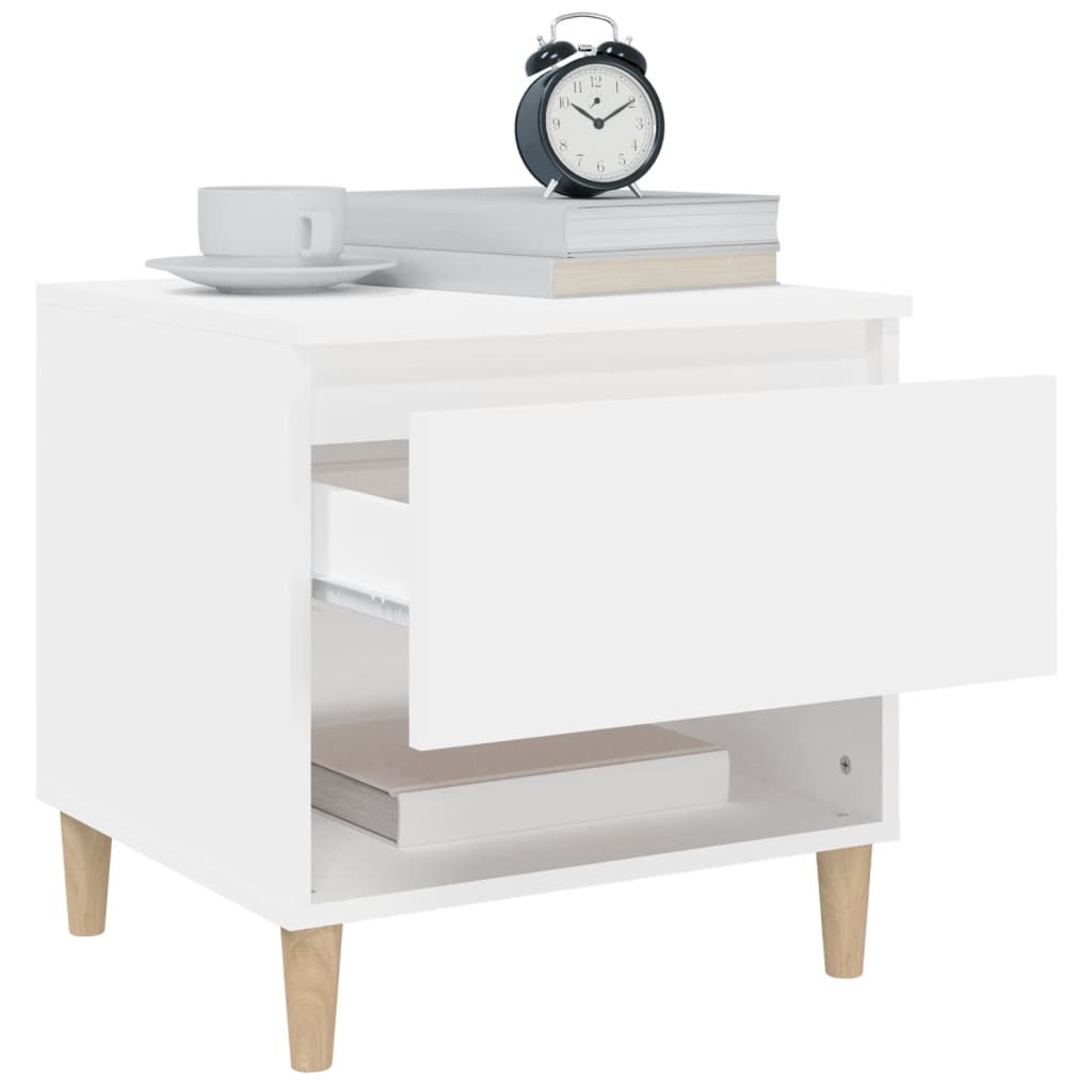 Bedside Tables 2 pcs White 50x46x50 Engineered Wood