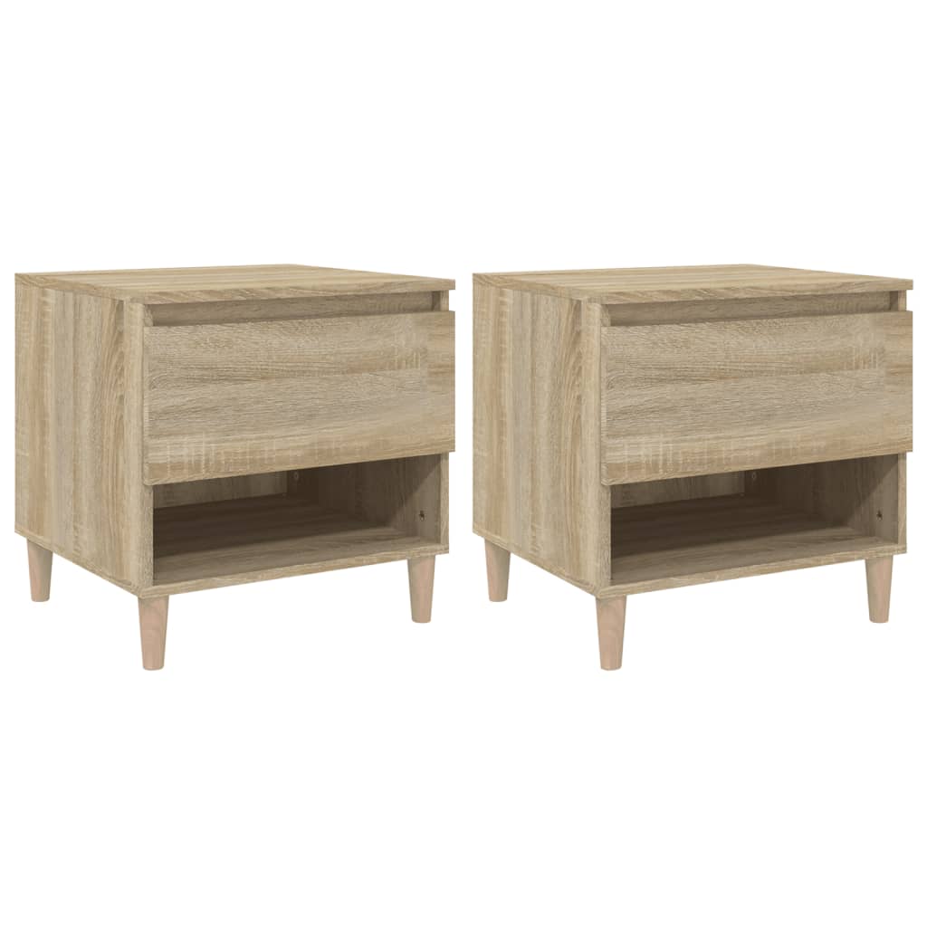 Bedside Tables 2 pcs Sonoma Oak 50x46x50 Engineered Wood