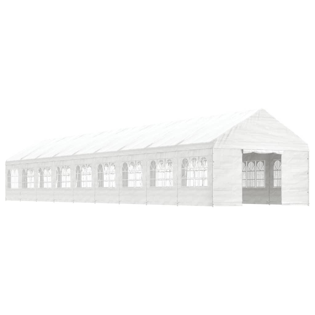 Gazebo with Roof White 20.07x4.08x3.22 m Polyethylene