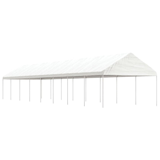 Gazebo with Roof White 17.84x4.08x3.22 m Polyethylene