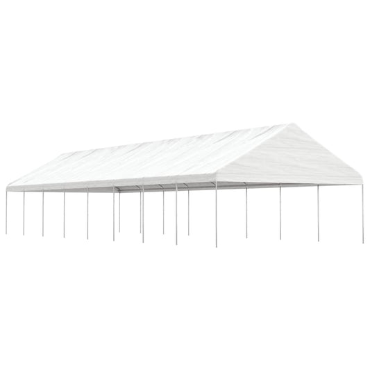 Gazebo with Roof White 17.84x5.88x3.75 m Polyethylene