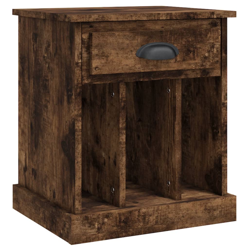 Bedside Cabinet Smoked Oak 43x36x50 cm