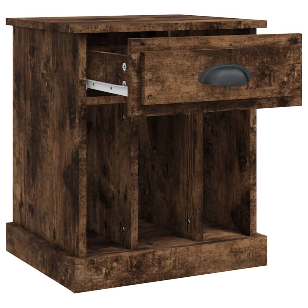 Bedside Cabinet Smoked Oak 43x36x50 cm